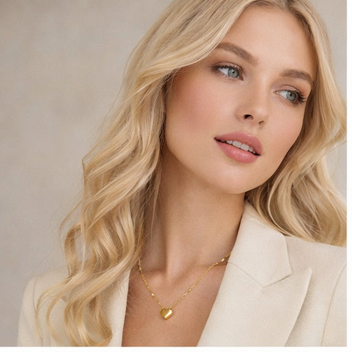 Luxury Titanium Steel Necklace for Women – Minimal Lockbone Chain, Stylish Stainless Steel Summer Jewelry